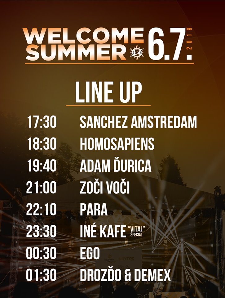 WELCOME SUMMER fest 2019 - line up