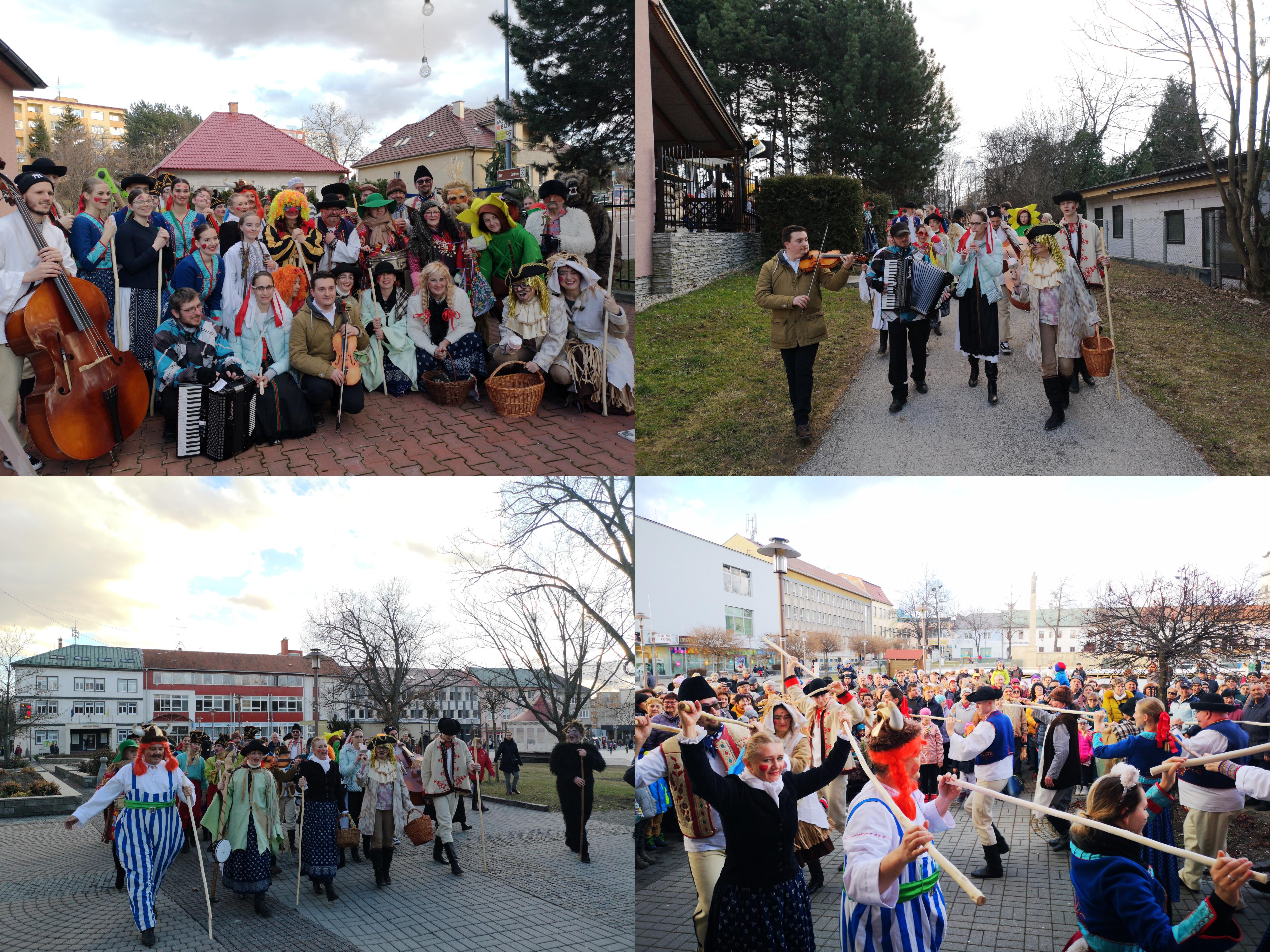 Foto: Fašiangový sprievod mestom a pochovávanie basy