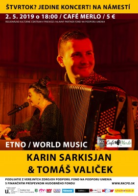 Štvrtok? Jedine koncert! Na námestí: Karin Sarkisjan & Tomáš Valiček