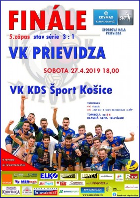 FINÁLE 5. zápas: VK Prievidza - VK Košice
