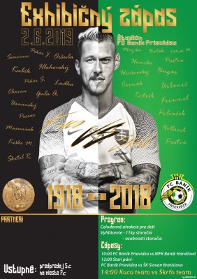 100 rokov futbalu v Prievidzi: Exhibičný zápas Juraj Kucka a Martin Škrtel