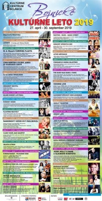 Bojnické kultúrne leto 2019 - všetky akcie