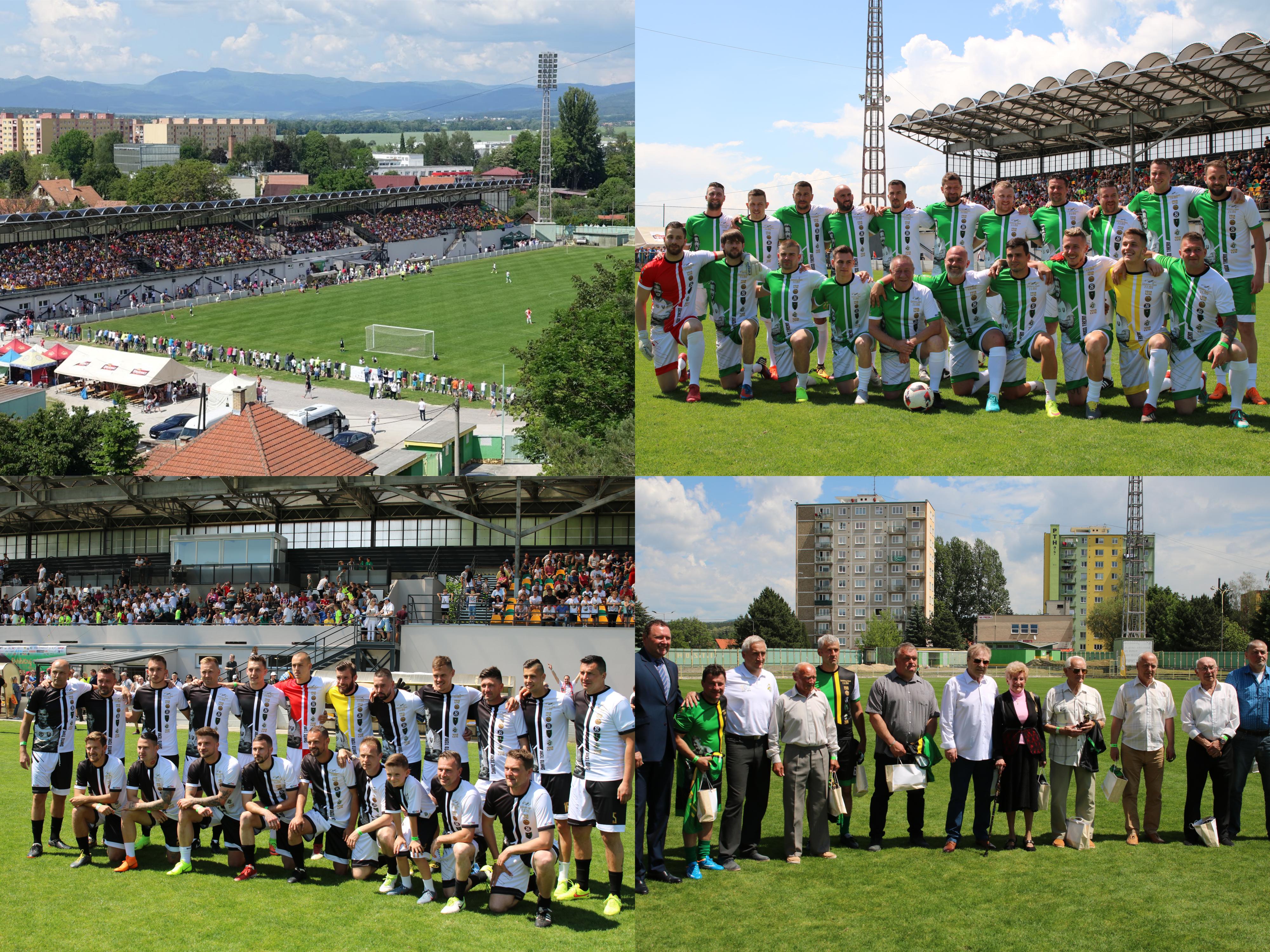 Foto a video: 100 rokov futbalu v Prievidzi veľkolepé oslavy a exhibičný zápas ŠKRŤO tím vs KUCO tím