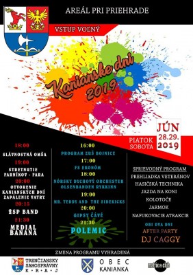 Kanianske dni 2019 - kompletný program