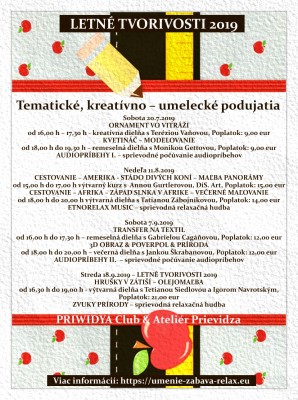 LETNÉ TVORIVOSTI 2019 - Transfer na textil - remeselná dielňa & 3D Obraz - Poverpol - večerná dielňa
