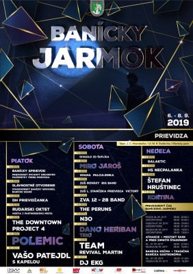 Banícky jarmok 2019 - Prievidza - kompletný program