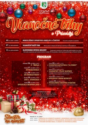 Vianočné trhy v Prievidzi 2019