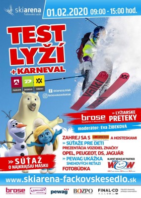 Test lyží VÖLKL + karneval 2020