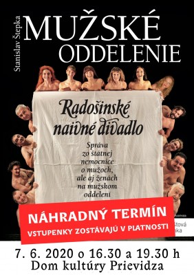 Mužské oddelenie - NÁHRADNÝ TERMÍN!
