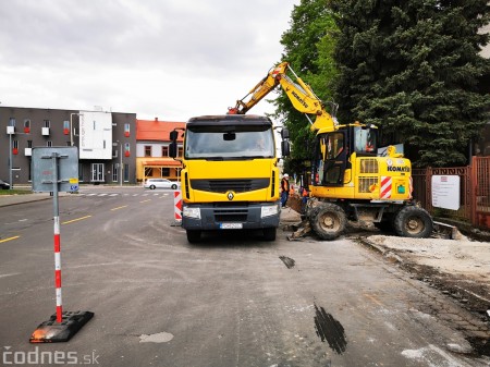 Foto a video: Začala sa rekonštrukcia a revitálizácia prednej časti autobusovej stanice v Prievidzi. Čakajú nás výrazné dopravné obmedzenia 35