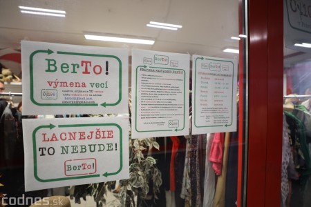 Foto a video: V Prievidzi dnes otvorili jedinečný obchod na výmenu vecí BerTO! V obchode sa ale neplatí 29