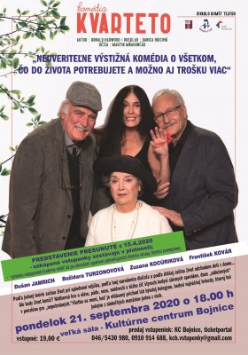 KVARTETO - predstavenie presunuté na nový termín