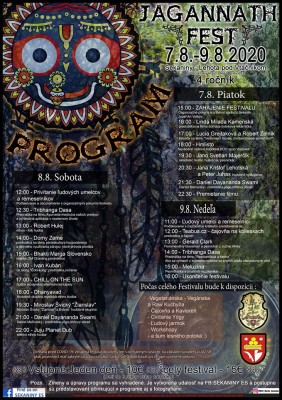 Jagannath FEST 2020 - Outdoorovo duchovný festival pod holým nebom - komletný program