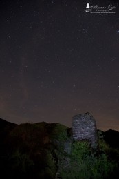 Foto: Hrad Sivý kameň Podhradie - západ slnka a nočná obloha 10