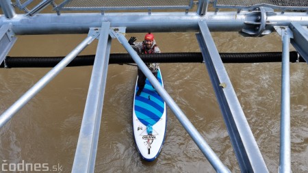 Foto a video: Splavovanie rieky Nitry po záplavách na paddleboarde 9