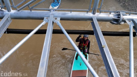 Foto a video: Splavovanie rieky Nitry po záplavách na paddleboarde 11