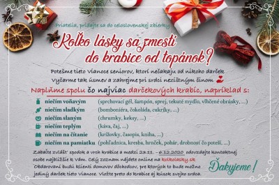 Viete, koľko lásky sa zmestí do krabice od topánok? Môžte potešiť niekoho kto nečaká darček