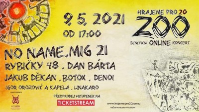 Online benefičný koncert „Hráme pre 20 ZOO” podporí 20 zoologických záhrad v ČR a SR
