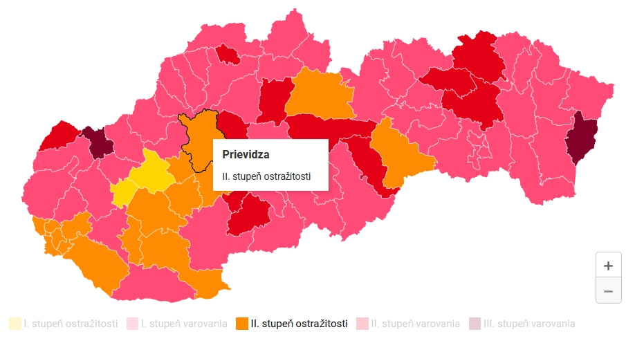 Nový Covid automat: Okres Prievidza bude od 24. 5. oranžový. Čo nás čaká?