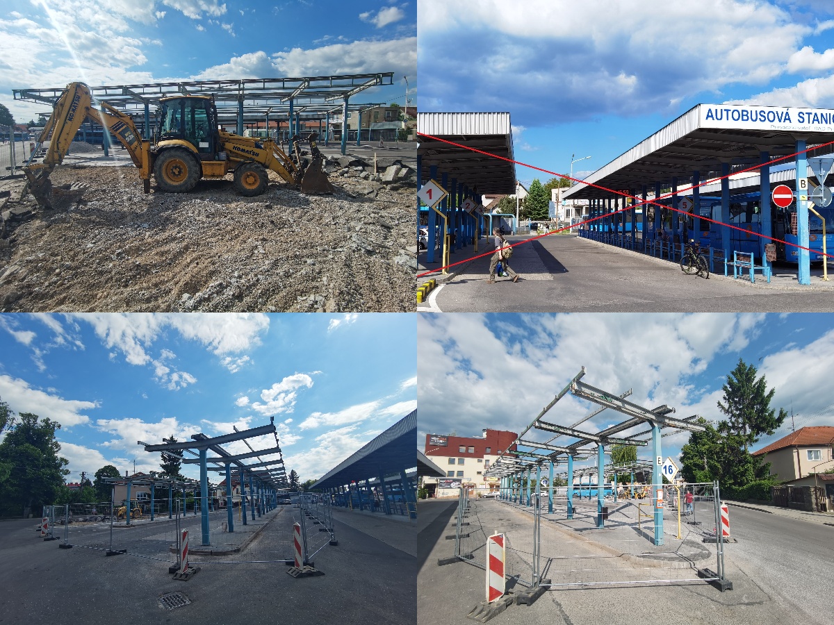 Foto: Začali rekonštrukciu Autobusovej stanice v Prievidzi. Nebude sa však rekonštruovať celá