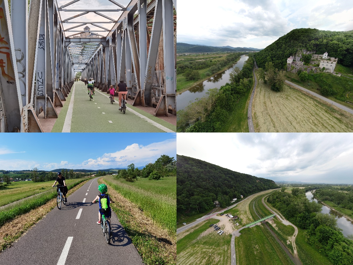 Foto: Cyklotrasa Trenčín - Nemšová. Pekná a ideálna cyklotrasa pre rodiny s deťmi.