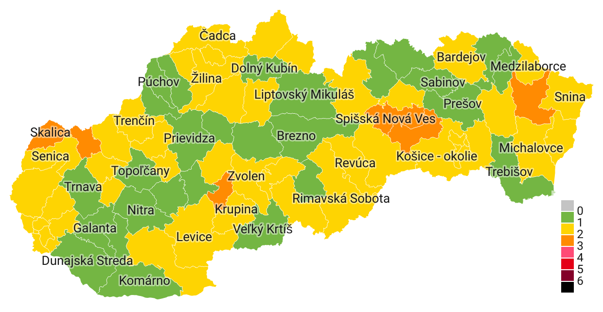 Covid automat: Okres Prievidza je od 28.6. konečne zelený