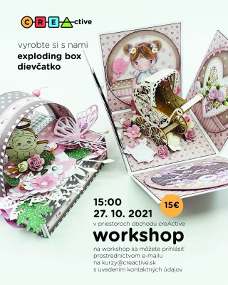 Exploding box v téme dievčatko alebo chlapček - kreatívny workshop creActive