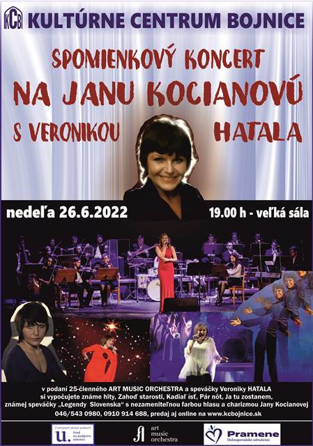Spomienkový koncert na JANU KOCIANOVÚ s Veronikou HATALA