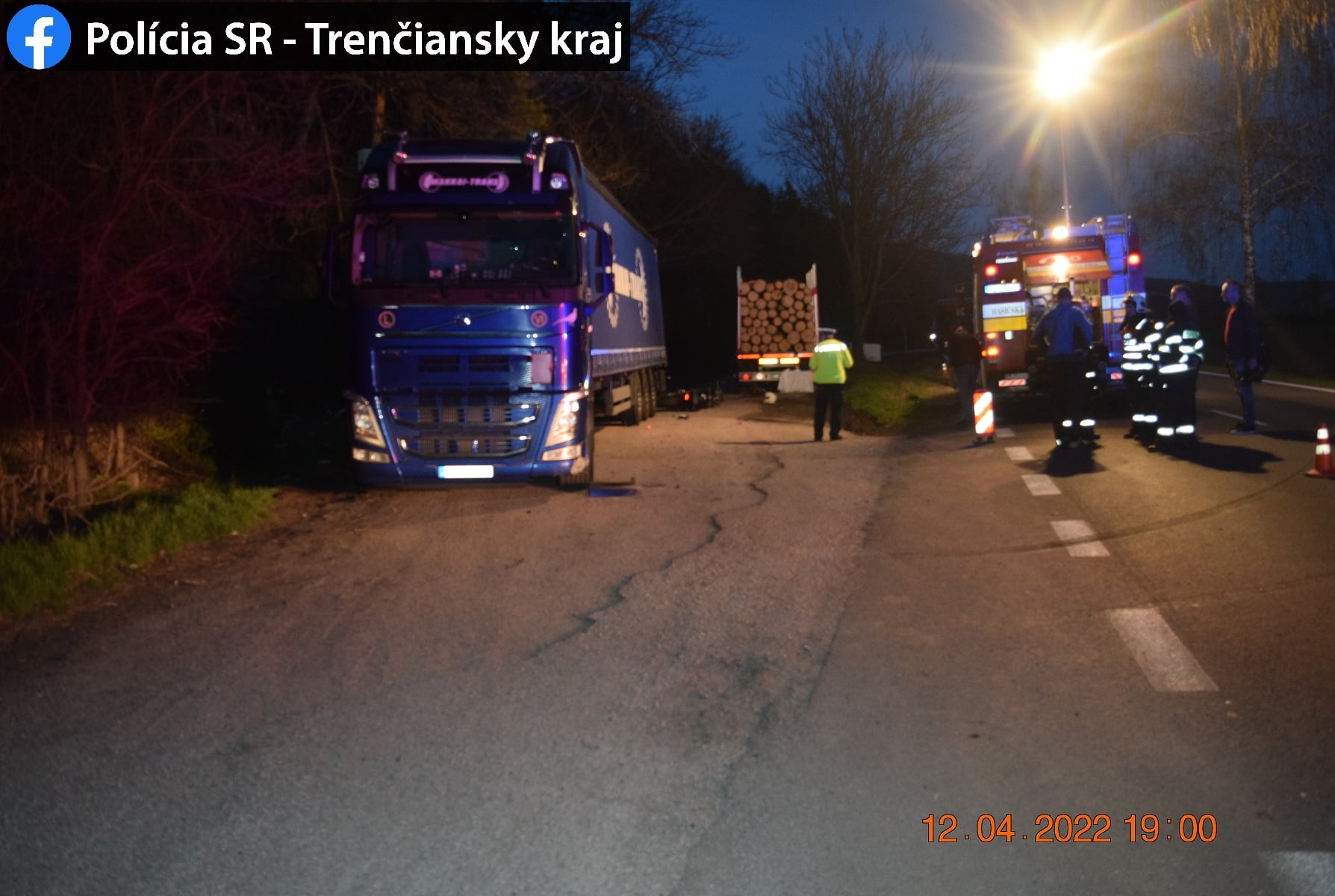 Foto a video: Tragická dopravná nehoda motorkára pri obci Hradište (okres Prievidza)