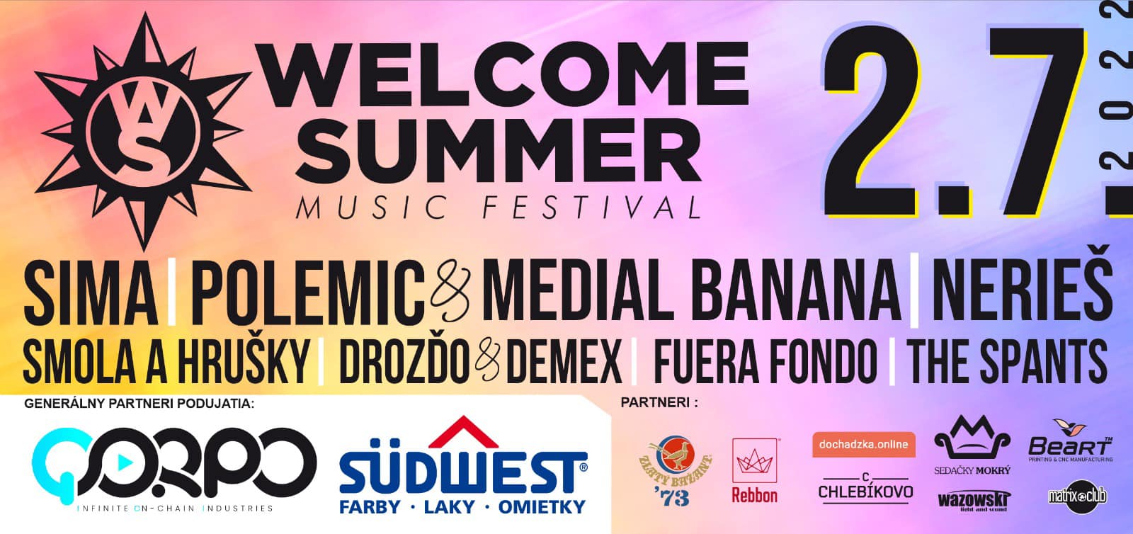 WELCOME SUMMER fest 2022 - Bojnice - kompletný program