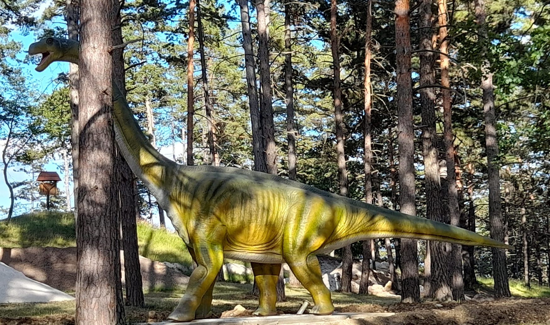 DINO Park Bojnice Dinono - Vyhliadková veža Čajka v oblakoch Bojnice