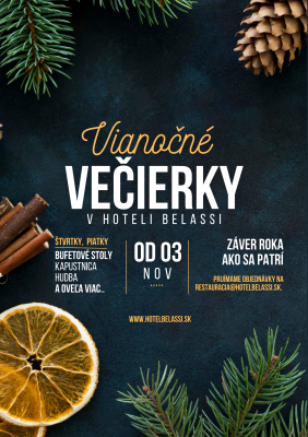 Vianočné večierky v Belassi Bojnice