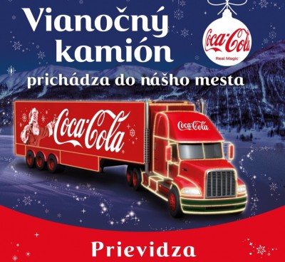 Vianočný Coca-Cola kamión opäť v Prievidzi!