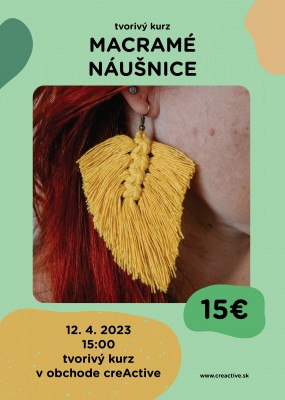 Tvorivý workshop - Macramé náušnice