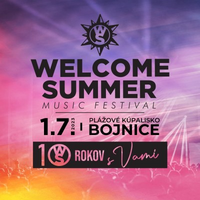 WELCOME SUMMER fest - Bojnice - 2023 - kompletný program