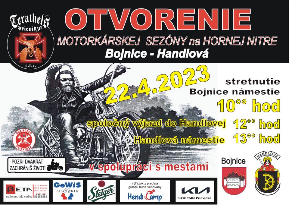 Otvorenie moto - sezóny na Hornej Nitre (Bojnice, Handlová)