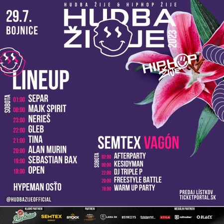 HUDBA ŽIJE BOJNICE 2023 - Hip HOP 0