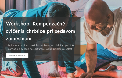 Workshop s fyzioterapeutom: Kompenzačné cvičenia chrbtice pri sedavom zamestnaní