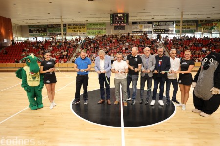 Foto: Dnes počas prípravného zápasu BC Prievidza slávnostne otvorili športovú halu v Prievidzi po rekonštrukcii palubovky 4