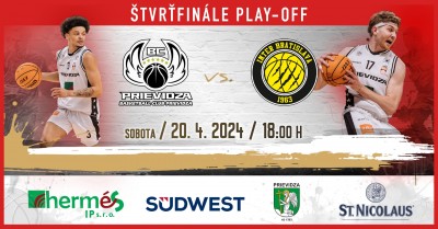 ŠTVRŤFINÁLE PLAY-OFF 🔥 BC Prievidza - Inter Bratislava (3. zápas)