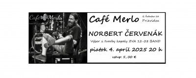 Norbert Červenák líder kapely  ZVA 12-28 BAND v Café Merlo Prievidza