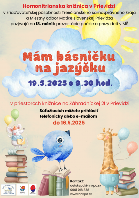 18. ročník súťažnej prehliadky MÁM BÁSNIČKU NA JAZÝČKU
