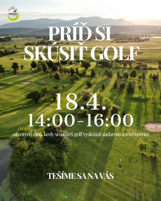 Otvorený deň v Agame - príď si skúsiť golf