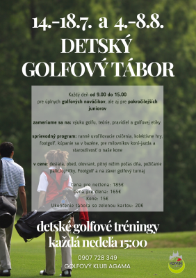 Detské golfové tábory v Agame 2025