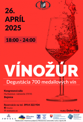 Vínožúr Bojnice 2025 - Degustácia 700 medailových vín
