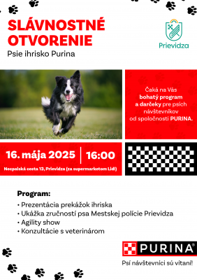 Slávnostné otvorenie Psieho ihriska Purina v Prievidzi