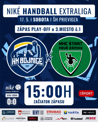 PLAYOFF o 3.miesto: HK Bojnice - MHC N.Zámky