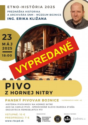 Pivo z hornej Nitry / VYPREDANÉ