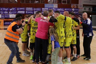Foto: Prvý zápas o extraligový bronz - HK Bojnice – MHC Štart Nové Zámky 34:27