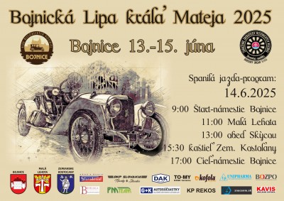 Bojnická Lipa kráľa Mateja 2025 - Prehliadka veteránov so spanilou jazdou